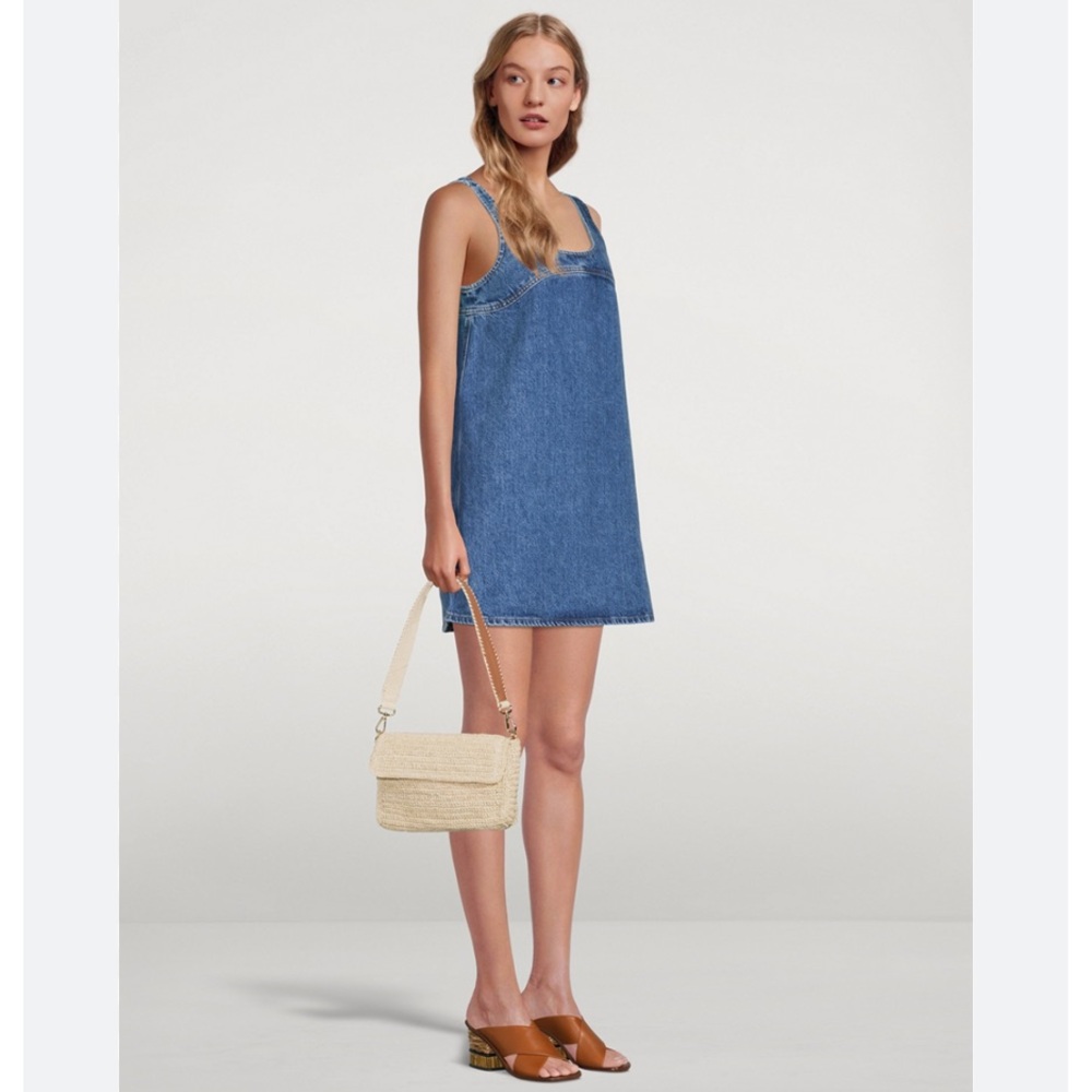 FRAME Micro Flare Denim Dress